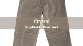  Presentation with trousers - PPT theme consisting of gray-trousers-isolated-on-white background and a gray colored foreground