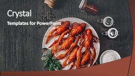  Presentation with green plate - Slide deck featuring gray wooden background instagram background and a dark gray colored foreground