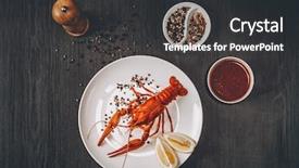  Presentation with vintage food - Beautiful PPT theme featuring gray wooden background instagram backdrop and a dark gray colored foreground