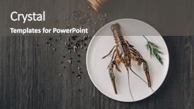  Presentation with green fresh food - PPT theme featuring gray wooden table background instagram background and a dark gray colored foreground