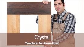  Presentation with old wite man and his music - Colorful PPT theme enhanced with grayish - man with parquet slats backdrop and a  colored foreground