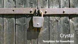  Presentation with padlock - Beautiful PPT theme featuring grayish - padlock backdrop and a gray colored foreground