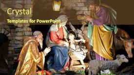  Presentation with nativity - Presentation theme having graz-austria-january-10-2015 background and a tawny brown colored foreground