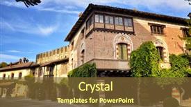  Presentation with medieval - Audience pleasing slide set consisting of beginning of the '900 backdrop and a tawny brown colored foreground