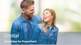  Presentation with confident love - Presentation theme with great - young couple love isolated background and a ocean colored foreground