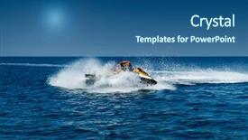  Presentation with great lakes - Slide deck having great action great water spray background and a ocean colored foreground