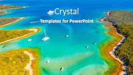  Presentation with destination - Amazing slide set having great-aerial-view backdrop and a teal colored foreground