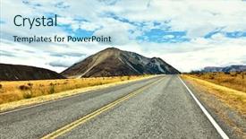  Presentation with pass the batton - Presentation design featuring great alpine highway arthurs pass background and a sky blue colored foreground