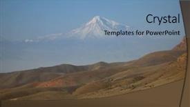  Presentation with armenia - Audience pleasing slide deck consisting of great ararat mountain view from armenia backdrop and a teal colored foreground