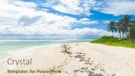  Presentation with beach - Slide set having great-beach-of-grand-anse background and a lemonade colored foreground
