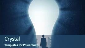  Presentation with bright future - Presentation theme consisting of great bright idea for success background and a ocean colored foreground