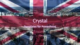  Presentation with britain - PPT theme featuring great britain history - brexit concept - double exposure background and a tawny brown colored foreground