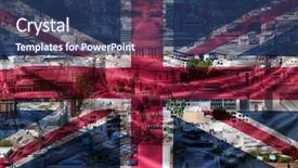  Presentation with great britain - Audience pleasing presentation theme consisting of great britain history - brexit concept - double exposure backdrop and a ocean colored foreground