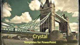  Presentation with tower of london - PPT layouts having great britain history - vintage photo of tower bridge background and a tawny brown colored foreground