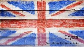  Presentation with great britain - Audience pleasing PPT theme consisting of great britain uk flag backdrop and a teal colored foreground