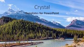  Presentation with rocky mountains - Cool new PPT theme with great-canadian-rockies-the-sharp backdrop and a light blue colored foreground