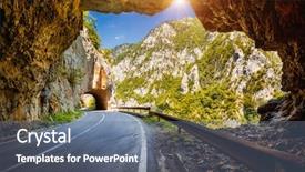  Presentation with top view of amazon river - Colorful slides enhanced with great canyon of river piva backdrop and a ocean colored foreground