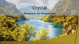  Presentation with destination - Presentation theme having great canyon of river piva background and a light blue colored foreground