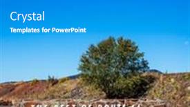  Presentation with highway road sign - PPT theme having great-car-trip-across-america background and a  colored foreground