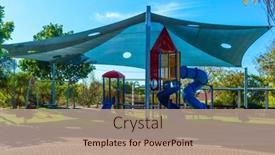 Presentation with playground - Theme having great-children-s-playground background and a coral colored foreground