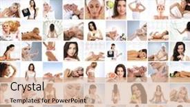  Presentation with health pictures - Beautiful presentation design featuring great collage made of 100 backdrop and a lemonade colored foreground