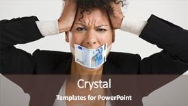  Presentation with euro - Presentation design with great concept for the global background and a tawny brown colored foreground