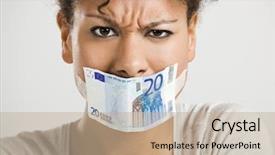  Presentation with mouth - Cool new presentation design with great concept for the global backdrop and a mint green colored foreground