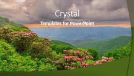  Presentation with blue ridge mountains - Presentation design featuring great-craggy-mountains-along background and a gray colored foreground