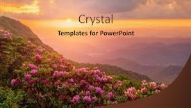  Presentation with blue ridge mountains - Presentation design with great-craggy-mountains-along background and a coral colored foreground