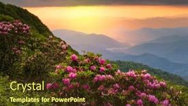  Presentation with blue ridge mountains - PPT theme enhanced with great-craggy-mountains-along background and a tawny brown colored foreground