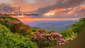  Presentation with blue ridge mountains - Slide deck consisting of great-craggy-mountains-along background and a coral colored foreground