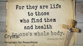  Presentation with bible verses - Cool new PPT theme with great crowd of people follow backdrop and a mint green colored foreground