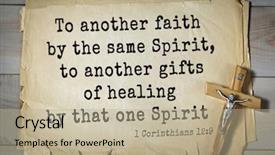  Presentation with bible verses - Colorful slides enhanced with great crowd of people follow backdrop and a mint green colored foreground