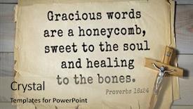  Presentation with bible verses - Slides enhanced with great crowd of people follow background and a mint green colored foreground