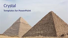  Presentation with cairo - Amazing PPT theme having great egyptian pyramids in giza backdrop and a sky blue colored foreground