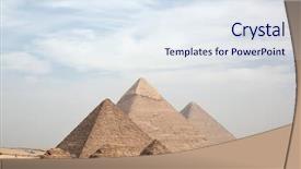  Presentation with cairo - PPT theme with great egyptian pyramids in giza background and a sky blue colored foreground