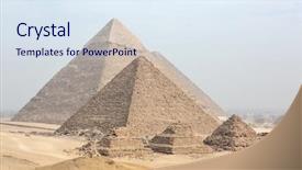  Presentation with cairo - Colorful slides enhanced with great egyptian pyramids in giza backdrop and a sky blue colored foreground