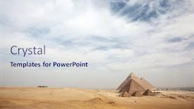  Presentation with cairo - Amazing presentation theme having great-egyptian-pyramids-in-giza backdrop and a sky blue colored foreground
