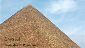  Presentation with cairo - Beautiful slide deck featuring great-egyptian-pyramids-in-giza backdrop and a coral colored foreground