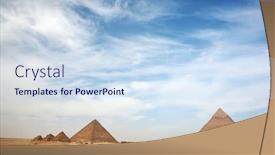  Presentation with cairo - PPT theme with great-egyptian-pyramids-in-giza background and a sky blue colored foreground
