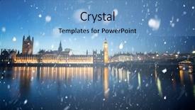  Presentation with westminster - Beautiful slide deck featuring great evening - big ben and westminster backdrop and a light blue colored foreground