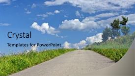  Presentation with heaven - Audience pleasing presentation consisting of great expectations - road to heaven backdrop and a light blue colored foreground