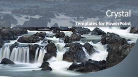  Presentation with virginia - Theme enhanced with falls national park on potomac background and a gray colored foreground