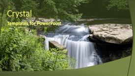  Presentation with cleveland ohio - PPT theme with great-falls-of-tinkers-creek background and a tawny brown colored foreground