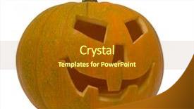  Presentation with lantern - Presentation having great harvest - big orange jack-o-lantern pumpkin background and a  colored foreground