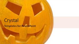  Presentation with eid mubarak illuminated arabic lantern - Amazing slides having great harvest - jack-o-lantern pumpkin on a white backdrop and a  colored foreground