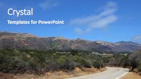  Presentation with pacific - Audience pleasing slides consisting of great highway along the pacific coast of the usa backdrop and a teal colored foreground