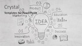  Presentation with great idea - Slide set featuring great-idea-for-business-mixed background and a light gray colored foreground