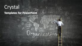  Presentation with great idea - Slide set consisting of great-idea-for-success-achieving background and a dark gray colored foreground