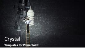  Presentation with great idea - Colorful PPT layouts enhanced with great-idea-for-success-achieving backdrop and a dark gray colored foreground